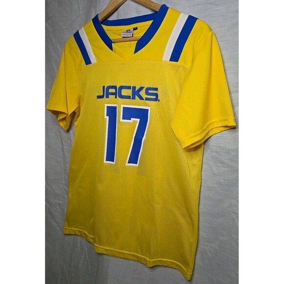 SDSU South Dakota State Jacks Synergy #17 Jersey Shirt, Sz Med, Yellow/Blue - Picture 3 of 8